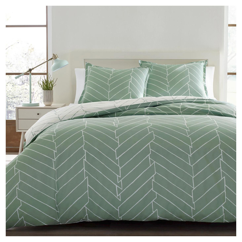 Trykt vaskbart polyester sengetøj dynebetræk sæt